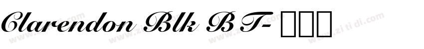 Clarendon Blk BT字体转换